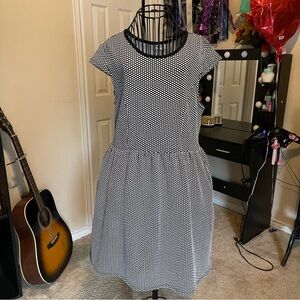 Classic Black and White Polka Dot Kids Dress